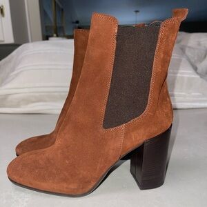 EUC Barneys New York Brown Suede Ankle Boots